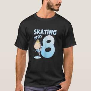 8-jährige Girl-Ice-Skaten bis 8. Geburtstag Kinder T-Shirt