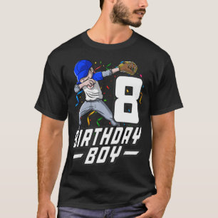 8-jährige Kinder Jungen 8. Geburtstag Baseball Dab T-Shirt