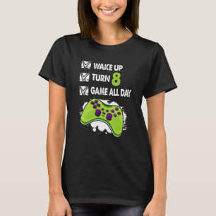 8-jährige Männer Boy Gamer Geburtstagsparty 8. Geb T-Shirt