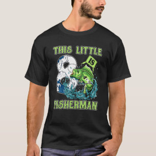 8-jähriger Angelparty 8. Geburtstag Fischer Junge T-Shirt