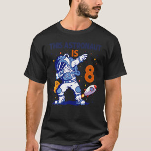 8-jähriger Astronautenraumplanet 8. Geburtstagskin T-Shirt