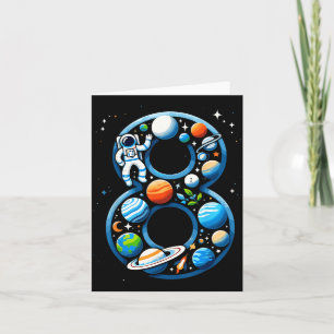 8-jähriger Weltraum-Astronaut 8. Geburtstag Junge Karte