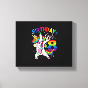 8-jähriges Kind 8. Geburtstagsgeschenk Dabbing Ein Leinwanddruck