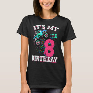 8-jähriges Mädchen 8. Geburtstag Monster Truck Boy T-Shirt