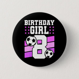 8-jähriges Mädchen 8. Geburtstagsgeschenk Bday Fuß Button