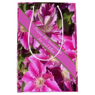 8. Jubiläum, rosa Clematis Mittlere Geschenktüte