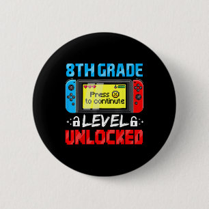 8. Klasse freigeschalteter Gamer erster Schultag Button