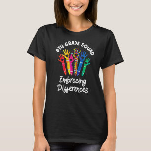 8. Klasse Squad Akzeptiert Unterschiede Autismus F T-Shirt