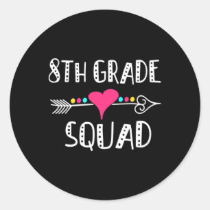 8. Klasse Squad Lehrer Schüler Team Zurück in die Runder Aufkleber