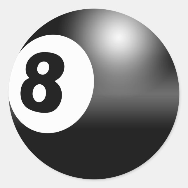 8 Kugelaufkleber Runder Aufkleber (Vorderseite)