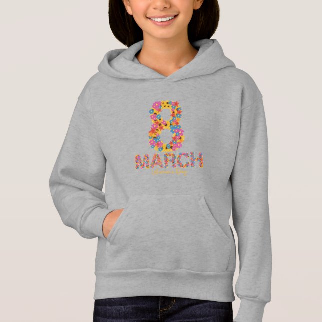 8 March – Women's Day Floral Art Hoodie (Vorderseite)