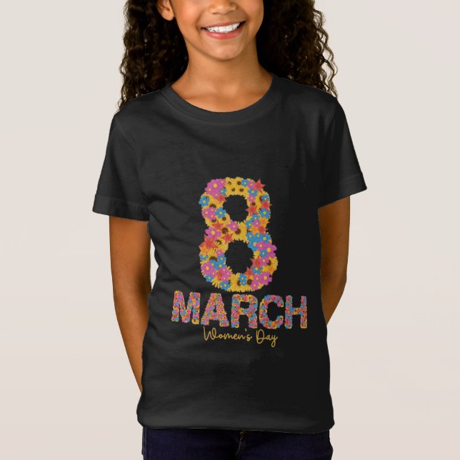 8 March – Women's Day Floral Art T-Shirt (Vorderseite)