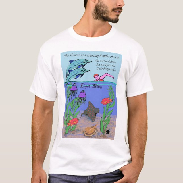 8-Meilen-Schwimmen T-Shirt (Vorderseite)