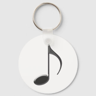 8. Musiknote Schwarz Schlüsselanhänger