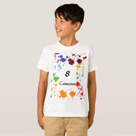 8 Name Art Party Colorful Splashes T-Shirt