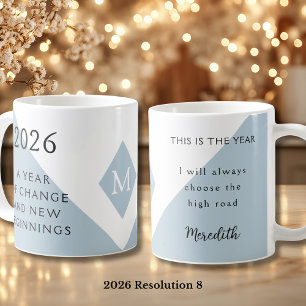 8. Neujahrsvorsatz für 2026 Jahr des Wandels Kaffeetasse