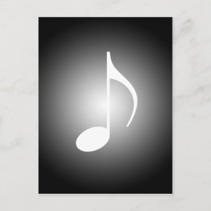 8. Note Black & White Musicians Note w/Spotlight Postkarte