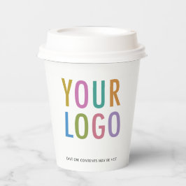 8 oz Paper Cups with Lids Custom Business Logo Pappbecher