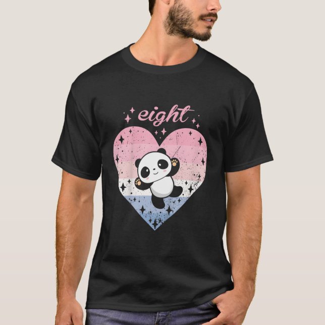 8 Panda 8. B-Tag T-Shirt (Vorderseite)