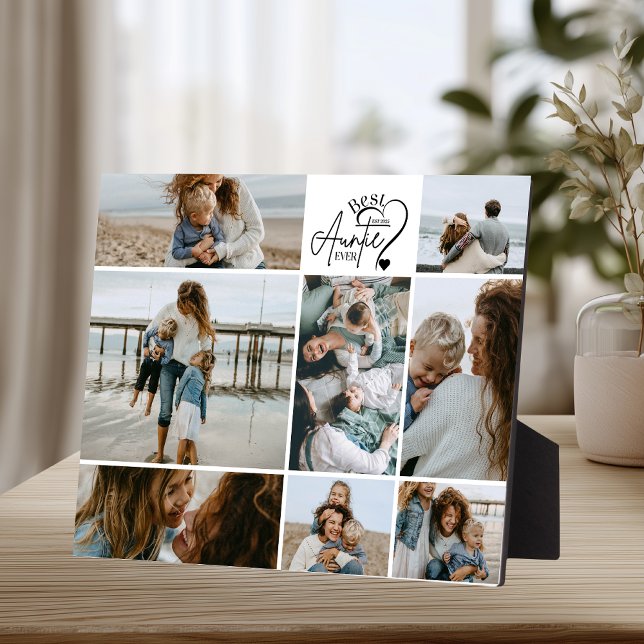 8 Personalized Best Aunt Photo Collage Fotoplatte (Von Creator hochgeladen)