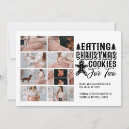 8 Photo Christmas Tree Pregnancy Announcement Feiertagskarte