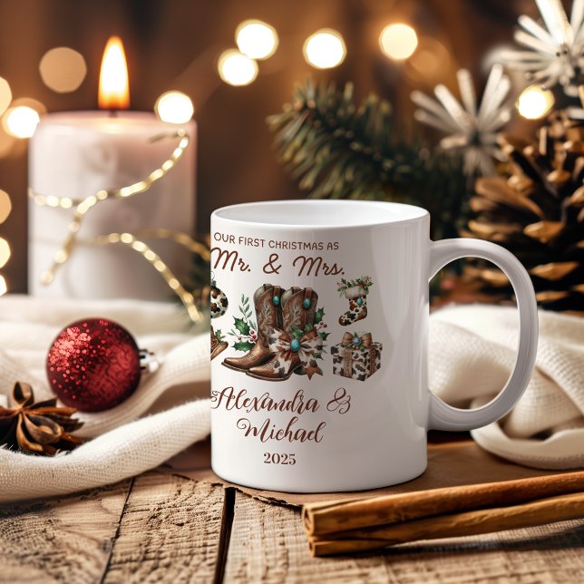8 Photo Western First Christmas As Mrs and Mr Kaffeetasse (Von Creator hochgeladen)