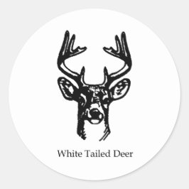 8 Point Buck White Schwanz Dee Runder Aufkleber