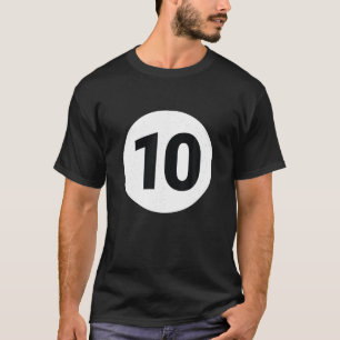 8 Pool Ball 10 Billard Halloween Gruppe M T-Shirt