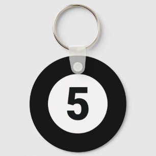 8 Pool Ball 5 Billard Kostüm Halloween Gruppen-Mat Schlüsselanhänger