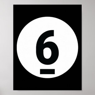 8 Pool Ball 6 Billard Kostüm Halloween Gruppen-Mat Poster