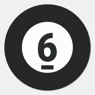 8 Pool Ball 6 Billard Kostüm Halloween Gruppen-Mat Runder Aufkleber