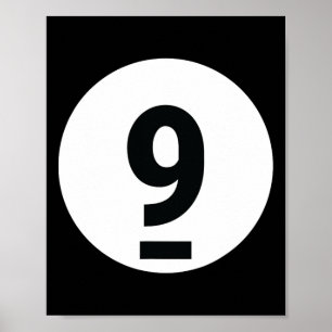 8 Pool Ball 9 Billiards Kostüm Halloween Gruppe Ma Poster