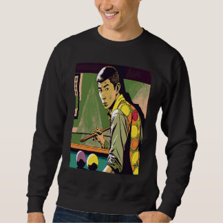 8 Pool Billiard Fans Retro Pop Style Billiards Sweatshirt