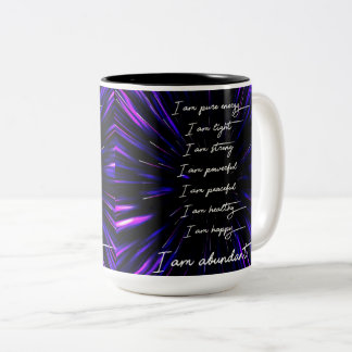 8 Positive Bejahungen für den Überfluss Zweifarbige Tasse