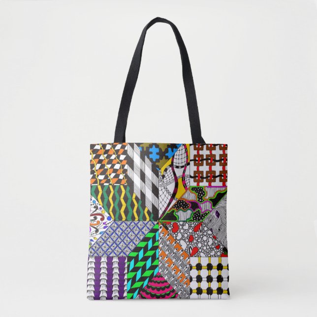 8-Punkte-Quilting-Block-Totbeutel (Vorderseite)