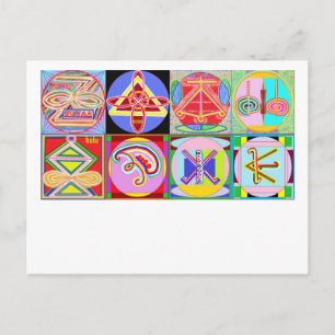 8 PURE Karuna REIKI Unterschriften von Navin Joshi Postkarte