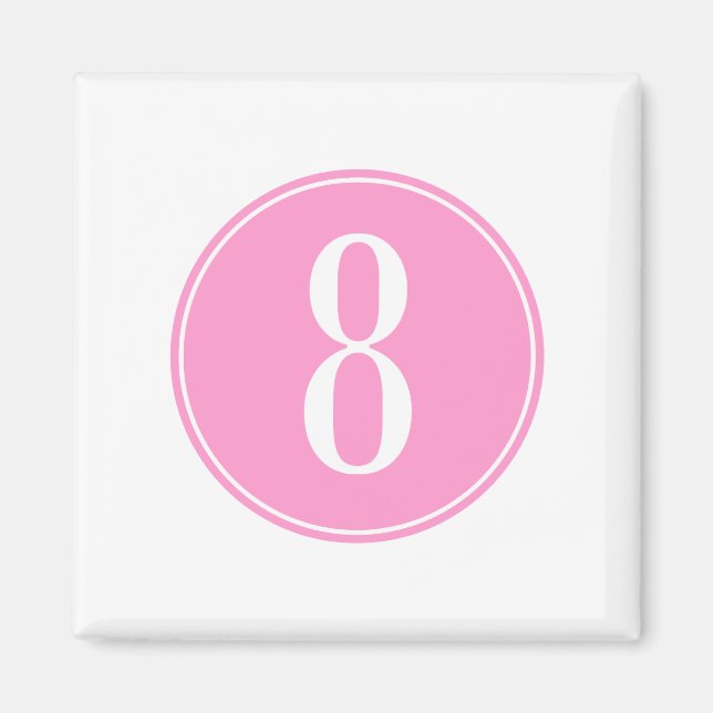 8 Rosa Kreis Magnet (Vorne)