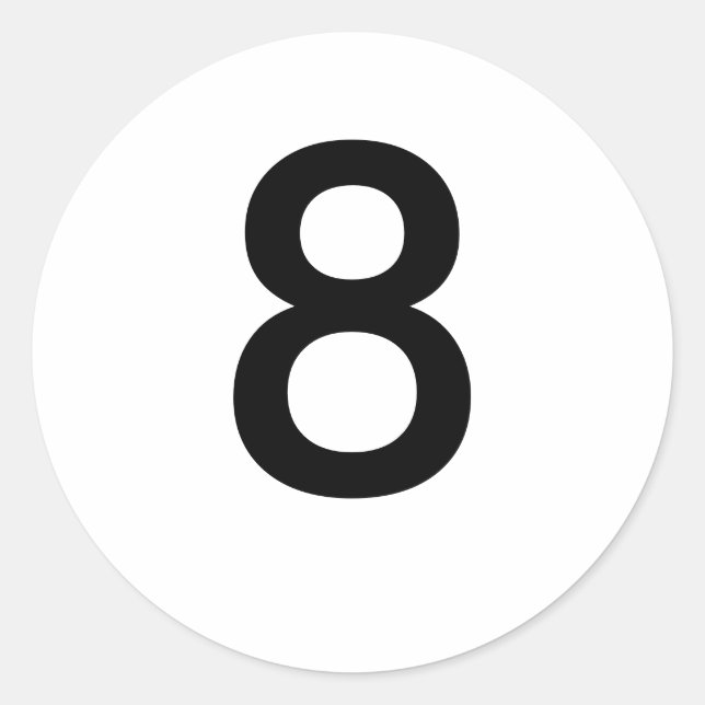 8 RUNDER AUFKLEBER (Vorderseite)