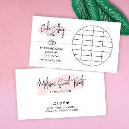 8" Runder Cake Cutting Guide 2x1" Portionen Größe Begleitkarte