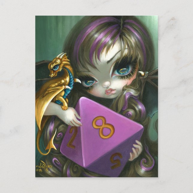 "8 Side Dice Fairy" Postkarte (Vorderseite)