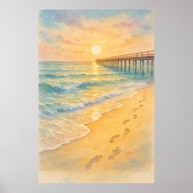 8. Sommer, Goldene Flut, saisonale Printwerbung Poster (Vorne)