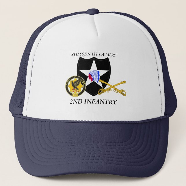 8. SQUADRON 1. CAVALRY 2. INFANTRY DIV. TRUCKERKAPPE (Vorderseite)