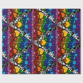 8-Sripe Rainbow Que Ally Pride Squiggle Geschenkpapier