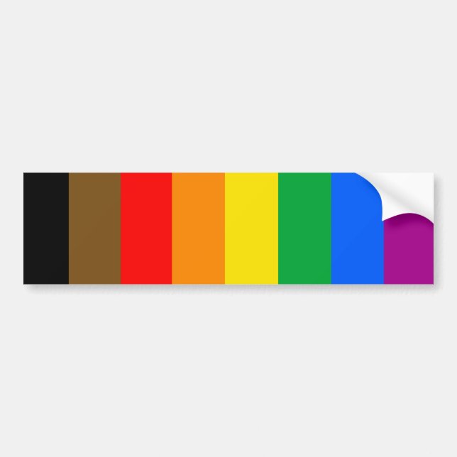 8-Streifen-LGBT-Flag Autoaufkleber (Vorne)