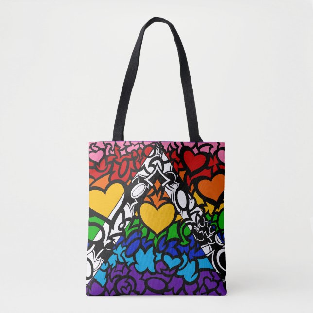 8-Streifen-Regenbogen-Queer-Ally-Stolz-Squiggle (Vorderseite)