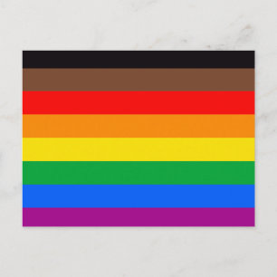 8-streifige LGBT-Stolzflagge Postkarte