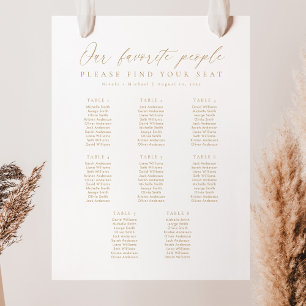 8 Tabellen Unsere Lieblings-Sitzkarte Poster