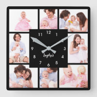 8 Teile Familienfoto im schwarzen Rahmen