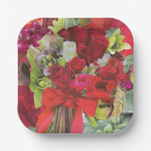 8 Teller in Papiergröße zum Abendessen mit Weihnac