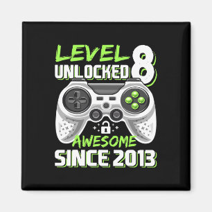 8 Unlocks Phantastisch 2013 Videospiel 8. Geburtst Magnet